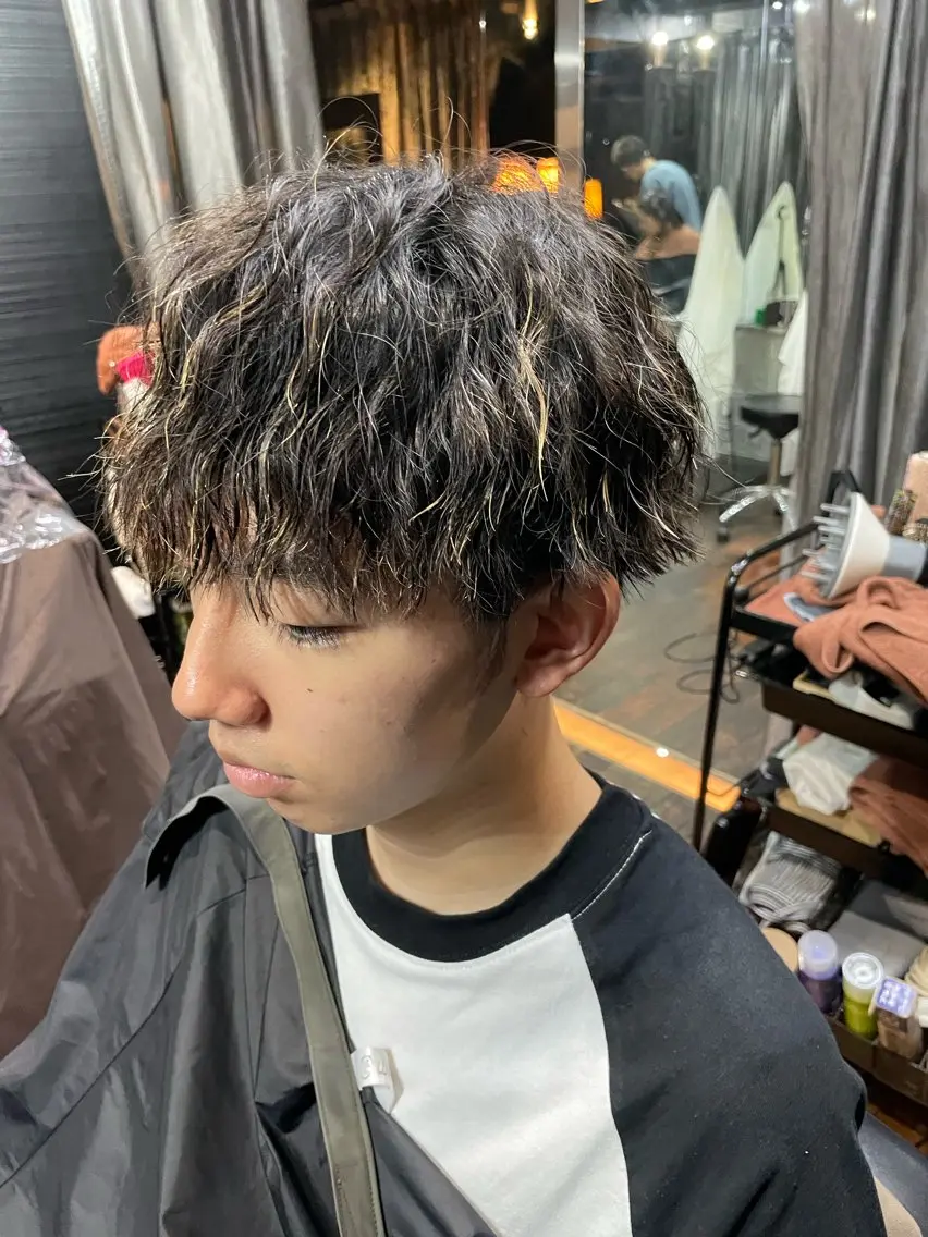 メンズパーマの写真