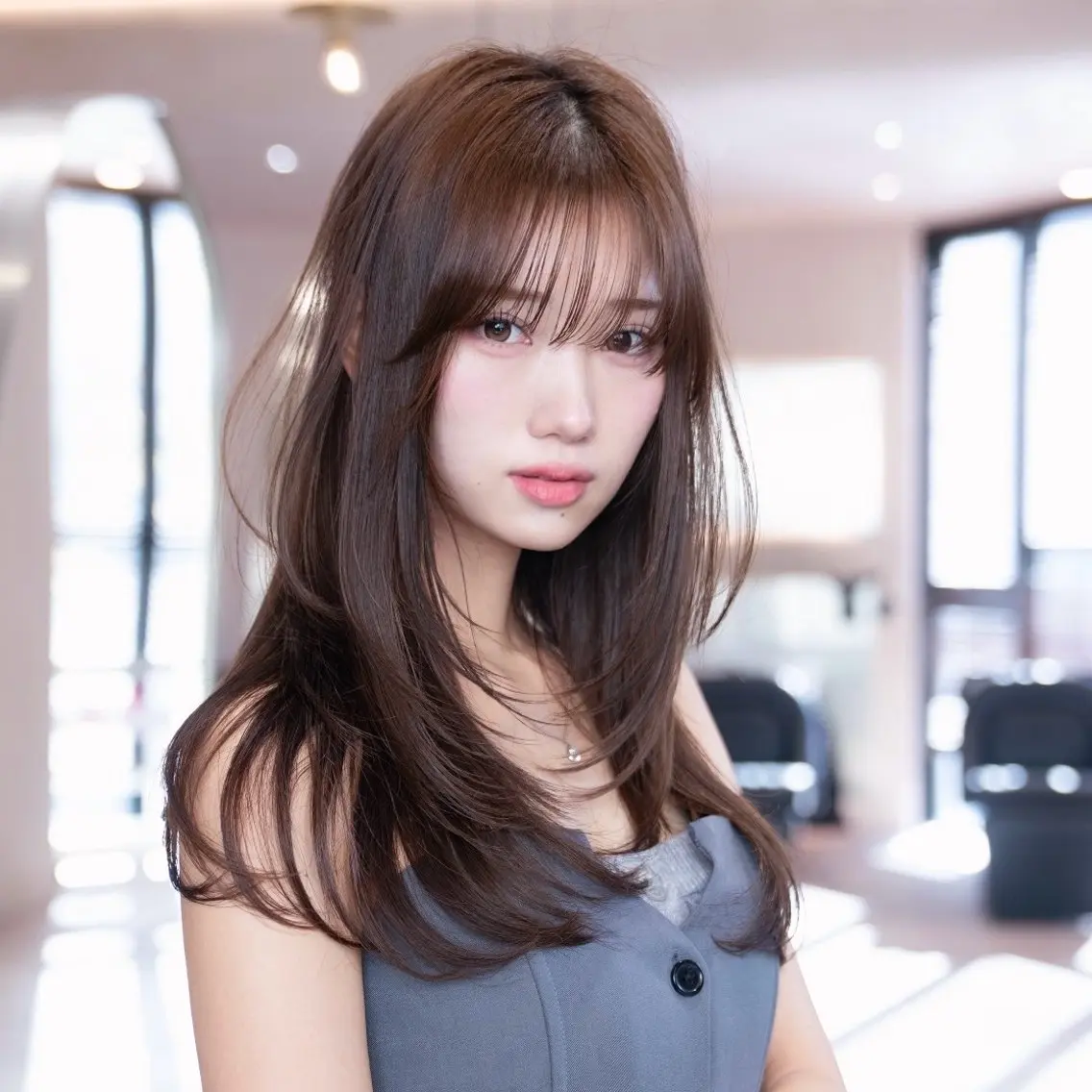 ロング カラー 韓国風ヘア レイヤーカット カット 韓国レイヤー× 透明感暗髪/nanoのヘアスタイル