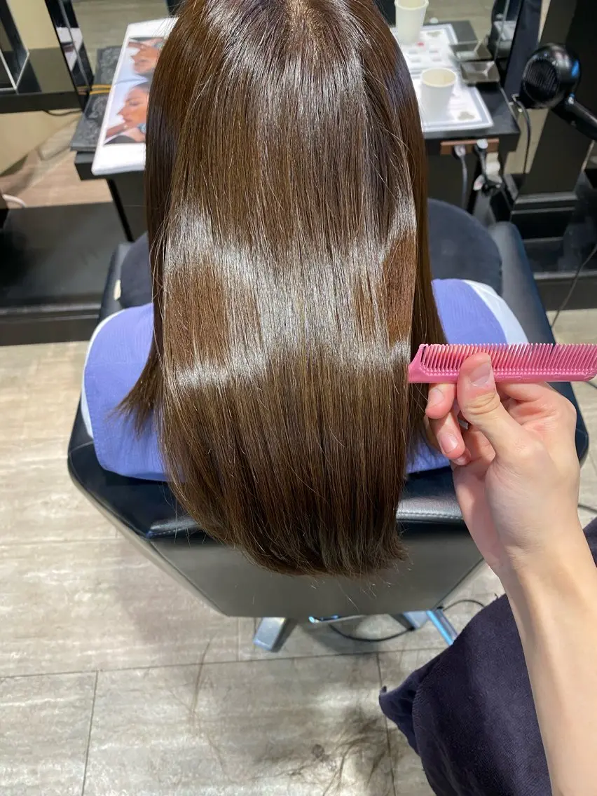 ロング 縮毛矯正 水野 聖哉のヘアスタイル