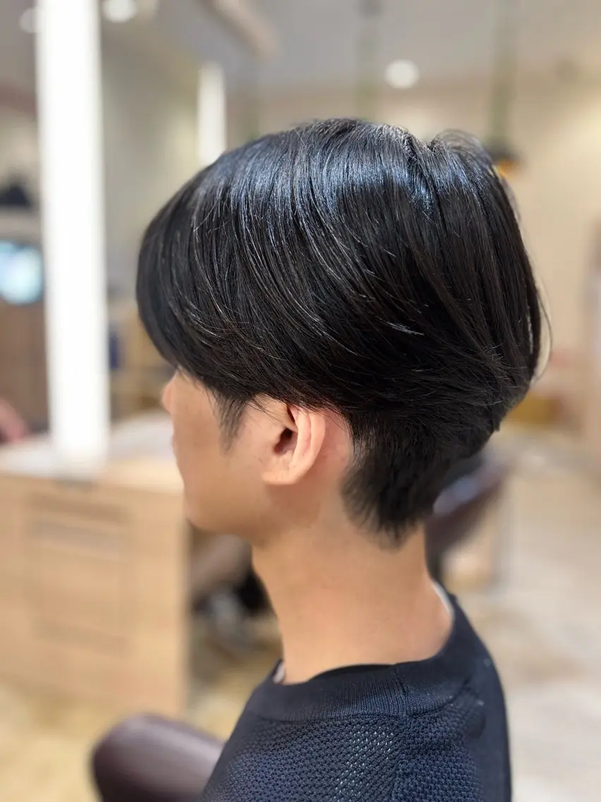 ショート メンズ カット ヘッドスパ 毛流れ 癖毛カット/ 英山明未のヘアスタイル
