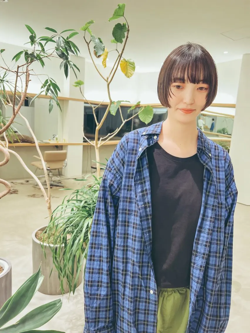 ショート ボブ レイヤーカット カット つくばUtooe's 副店長 寺沢颯のヘアスタイル