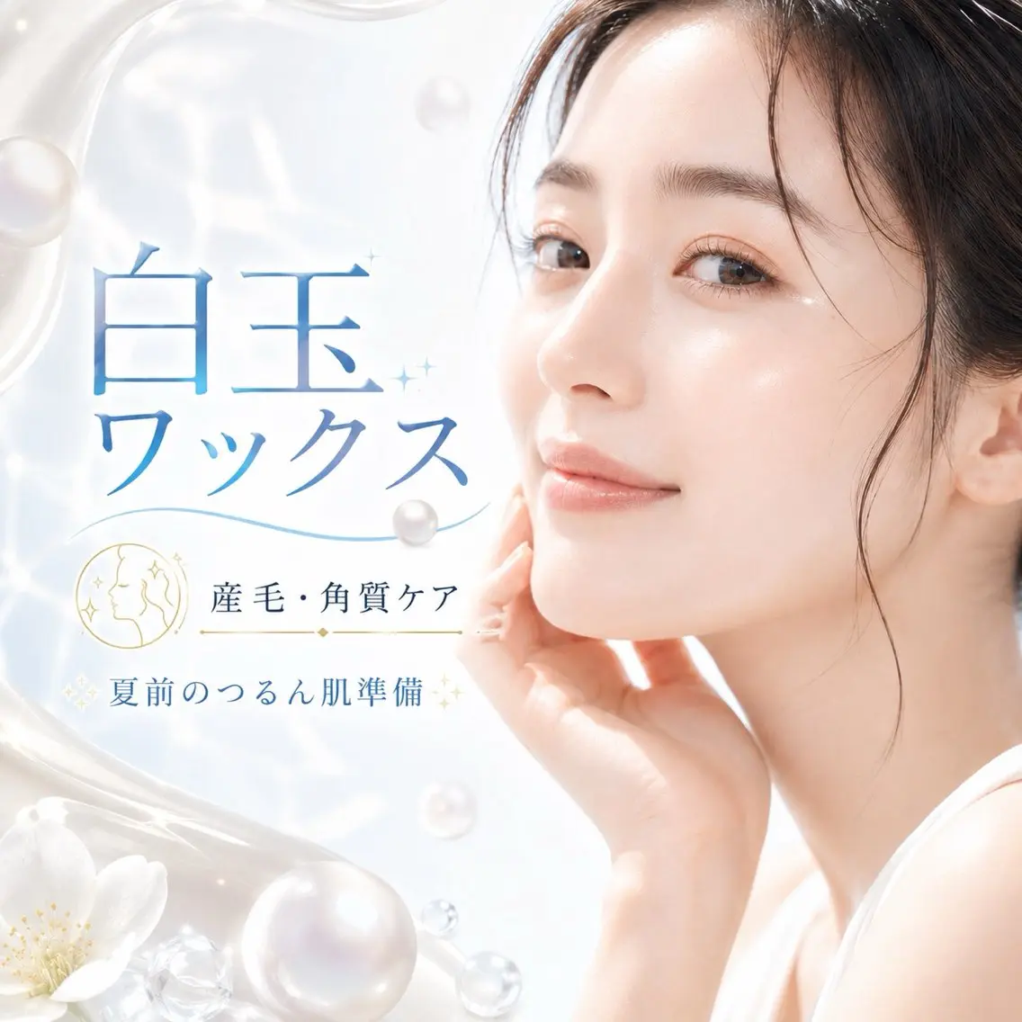 【平日限定!!】夏に向けて☆白玉WAX + ハイドロジェリーマスク(full face🫧)の写真
