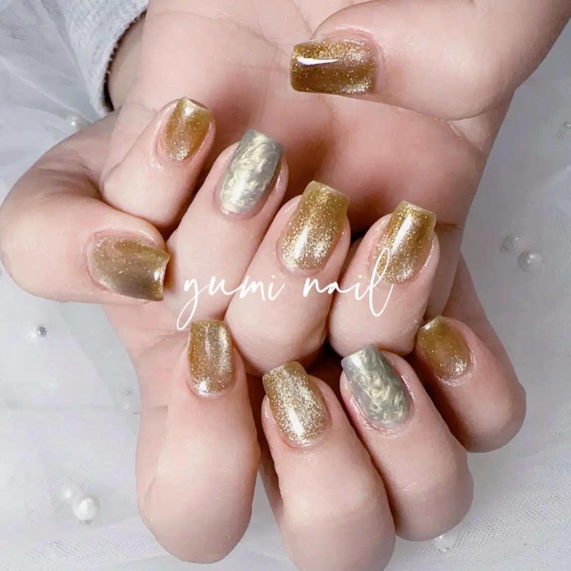 ネイル 𝐲𝐮𝐦𝐢🎀 長さ出しデザイン専門のネイルデザイン