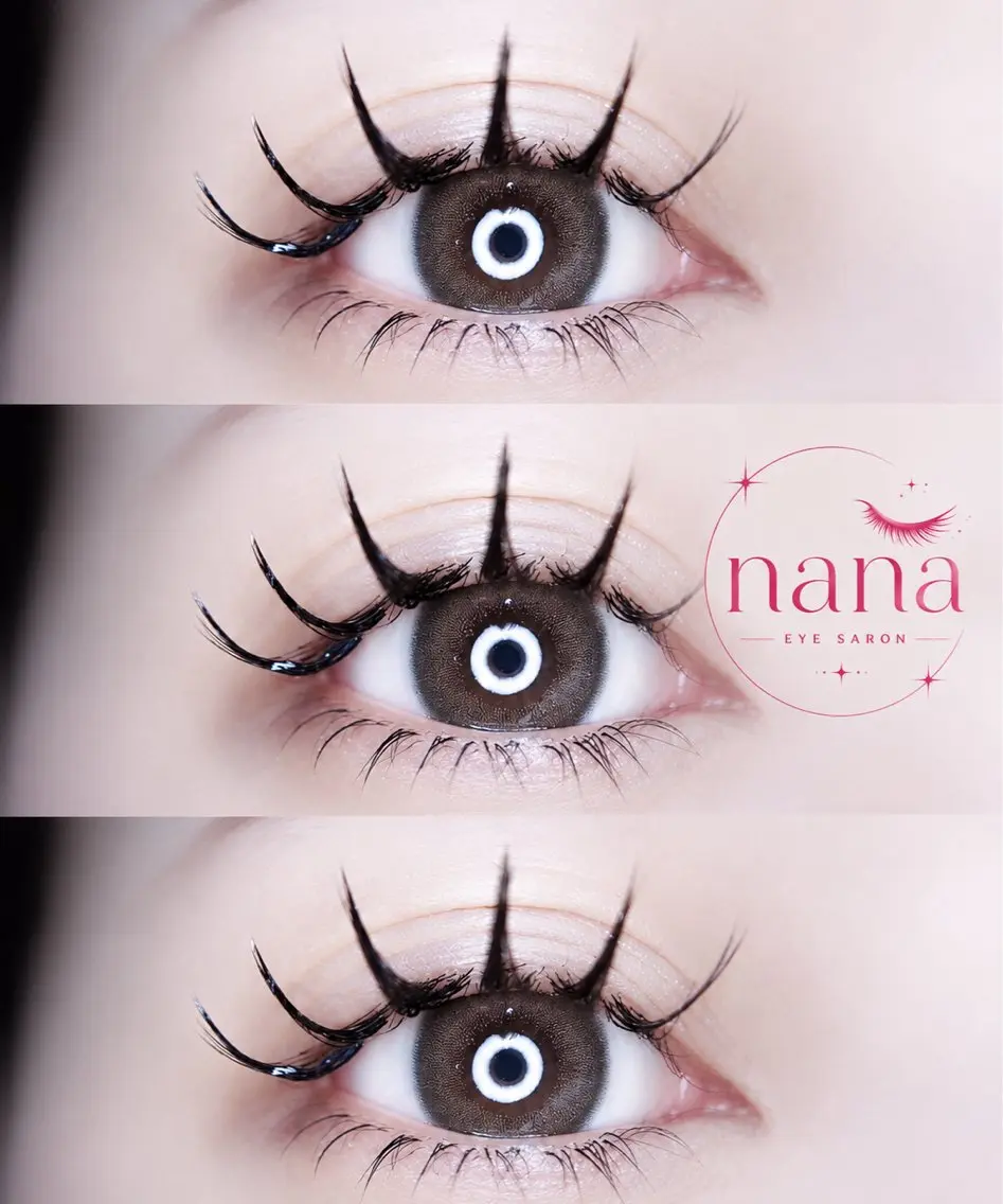 マツエク・マツパ 束感まつ毛 Dカール フラットラッシュ EYE nana♡のマツエク・マツパデザイン