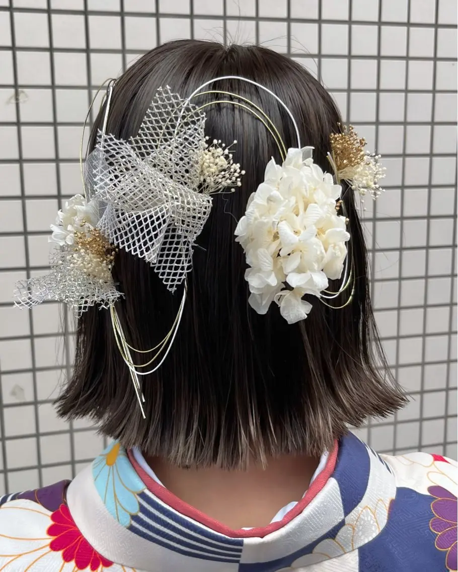 ショート ヘアアレンジ 着付け あんざき みわのヘアスタイル