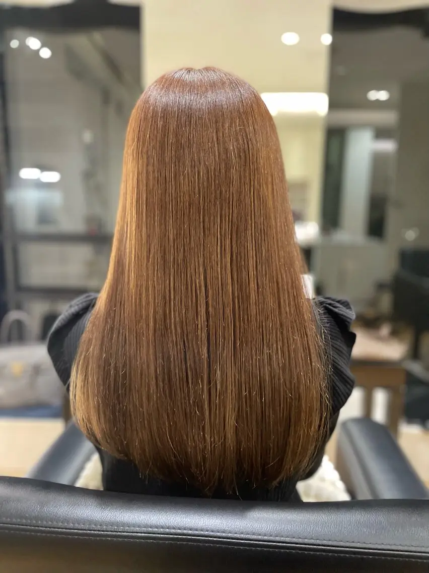 ロング 髪質改善 トリートメント ヘアカラー 鈴木 愛華のヘアスタイル