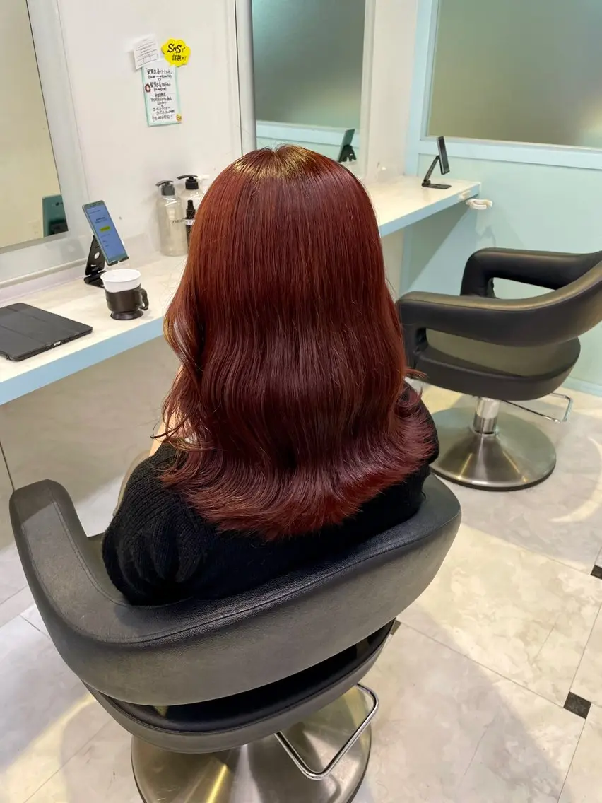 カラー 🇰🇷韓流暖色ヘア 🍒saaya🍒のヘアスタイル