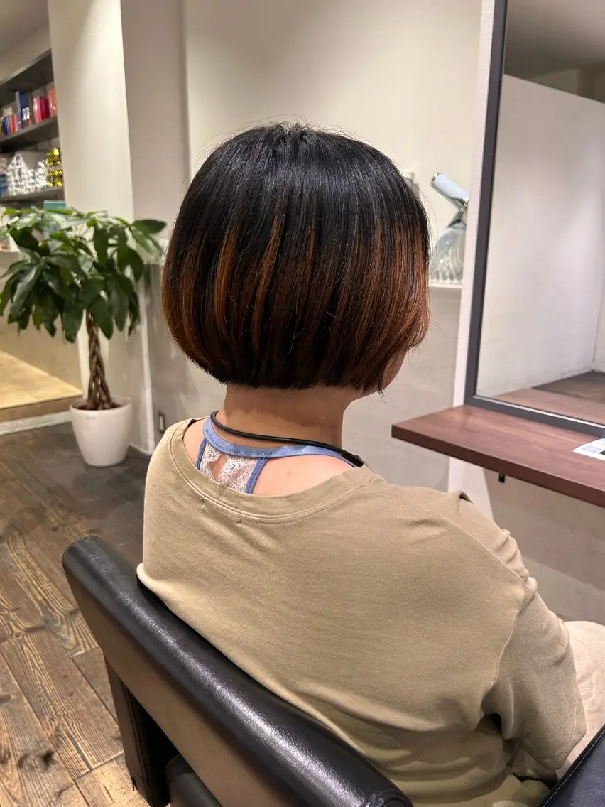 ショート 🤎オリーブカラー× パーマ特化💫森口のヘアスタイル