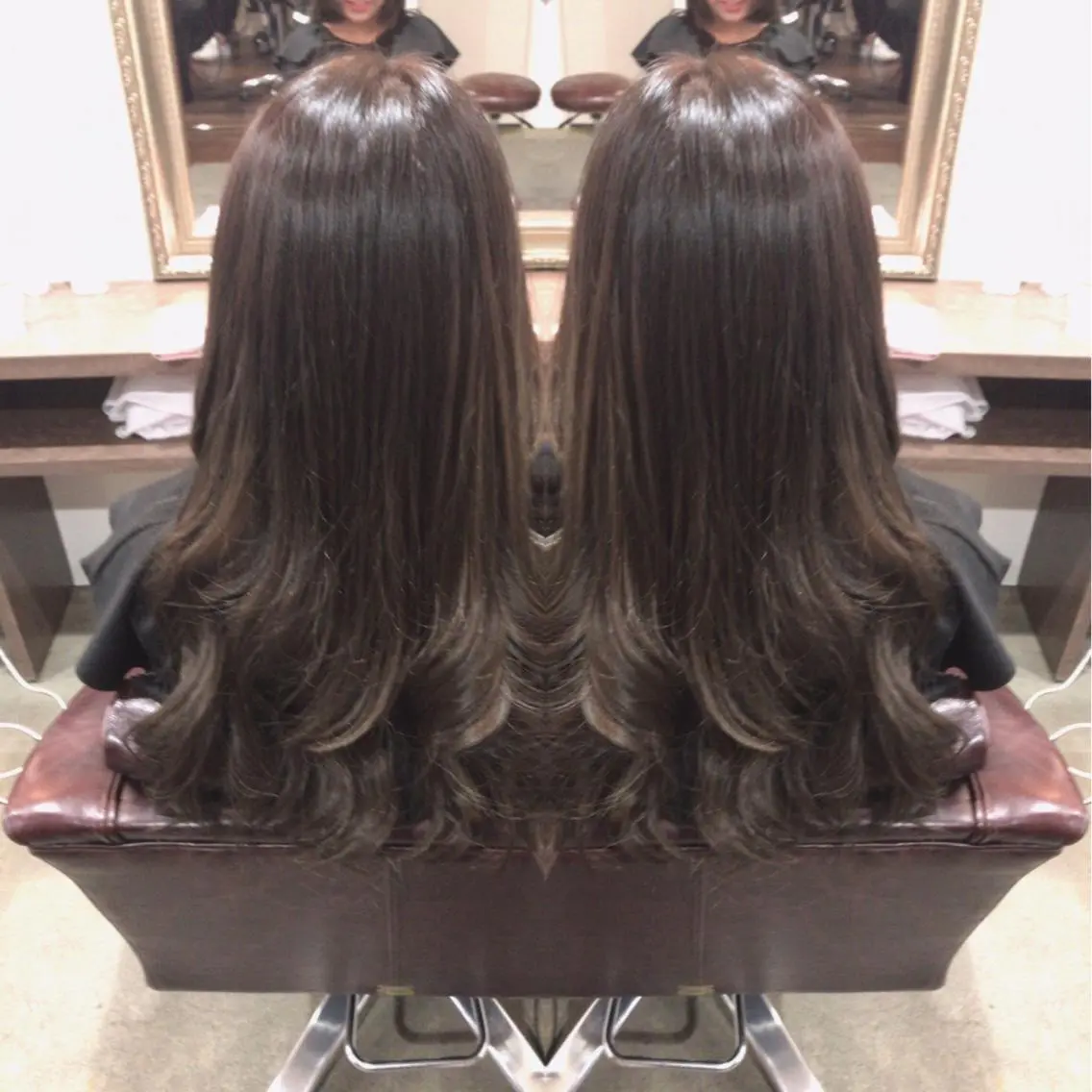 ロング カラー レイヤーカット匠 イソザキノリユキのヘアスタイル