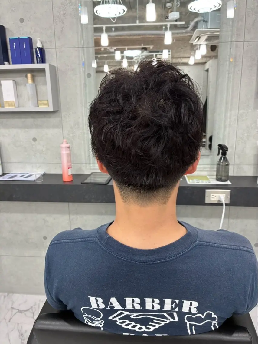 ショート パーマ メンズ メンズパーマ カット パーマ Endearing 🌟銀座のヘアスタイル