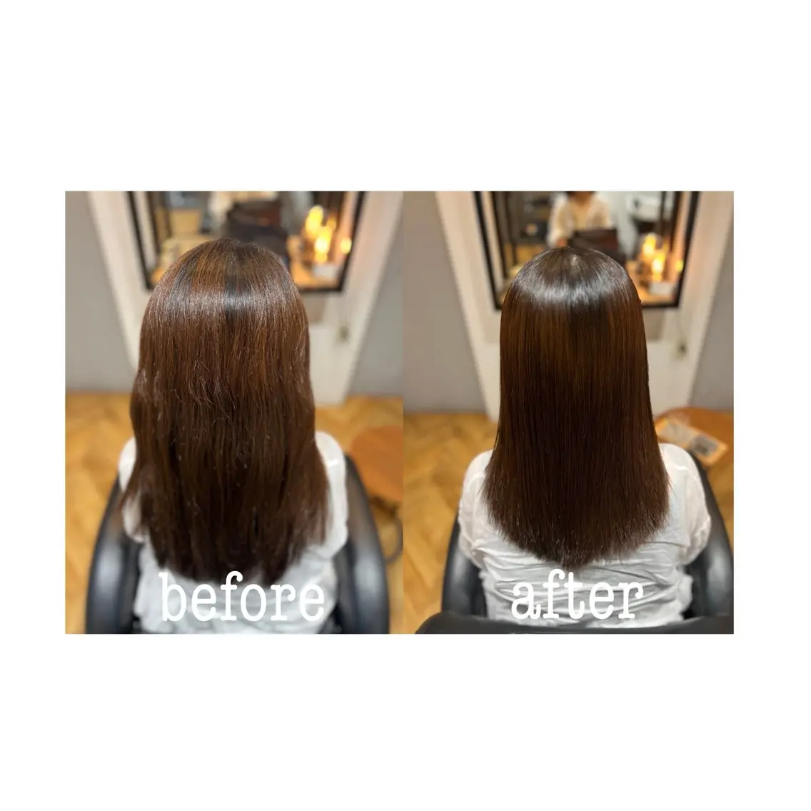 セミロング 髪質改善 トリートメント おおもり なつみのヘアスタイル