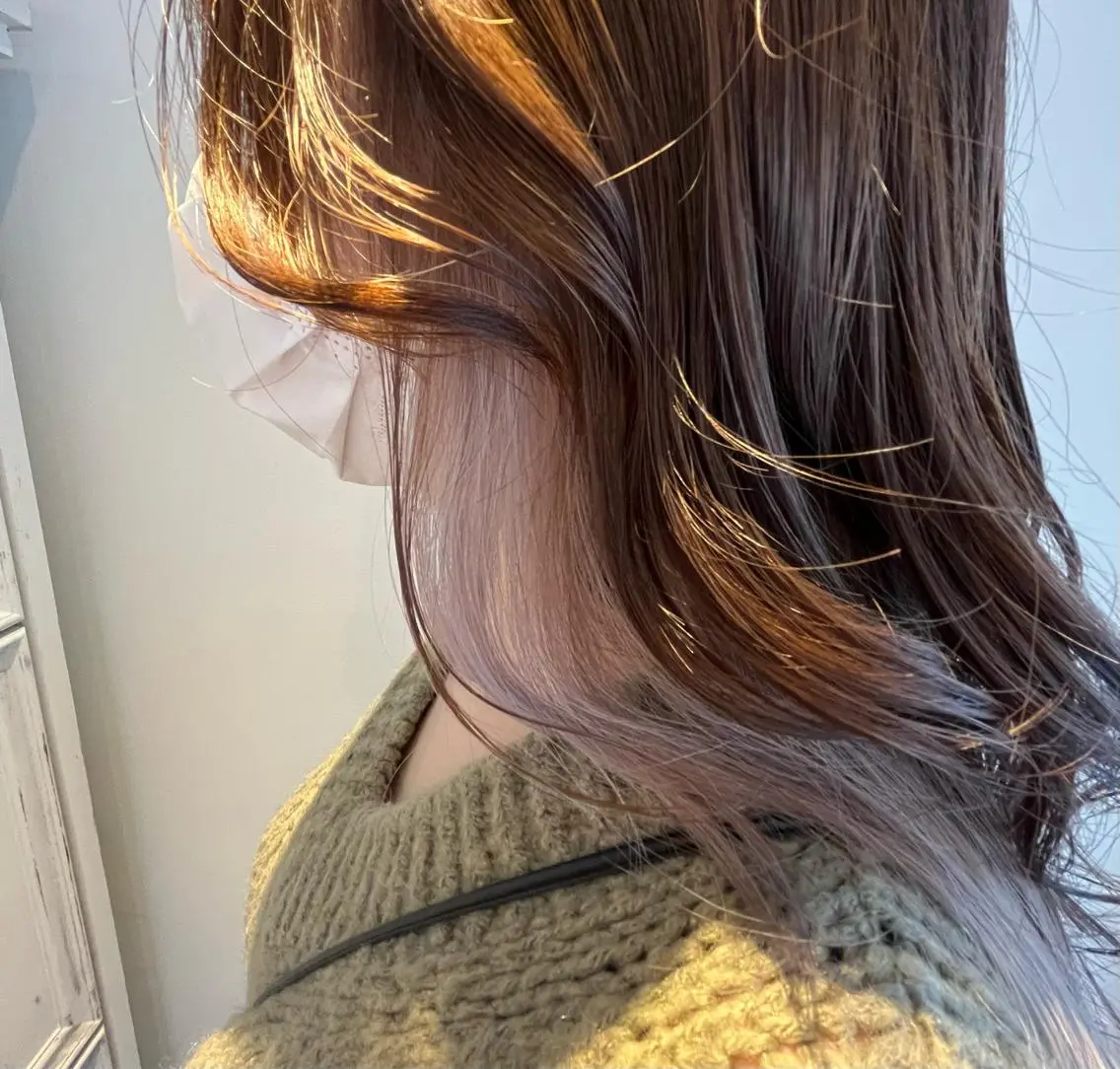 ロング カラー インナーカラー ツヤカラー🫧Sae ネイルモデル募集中のヘアスタイル