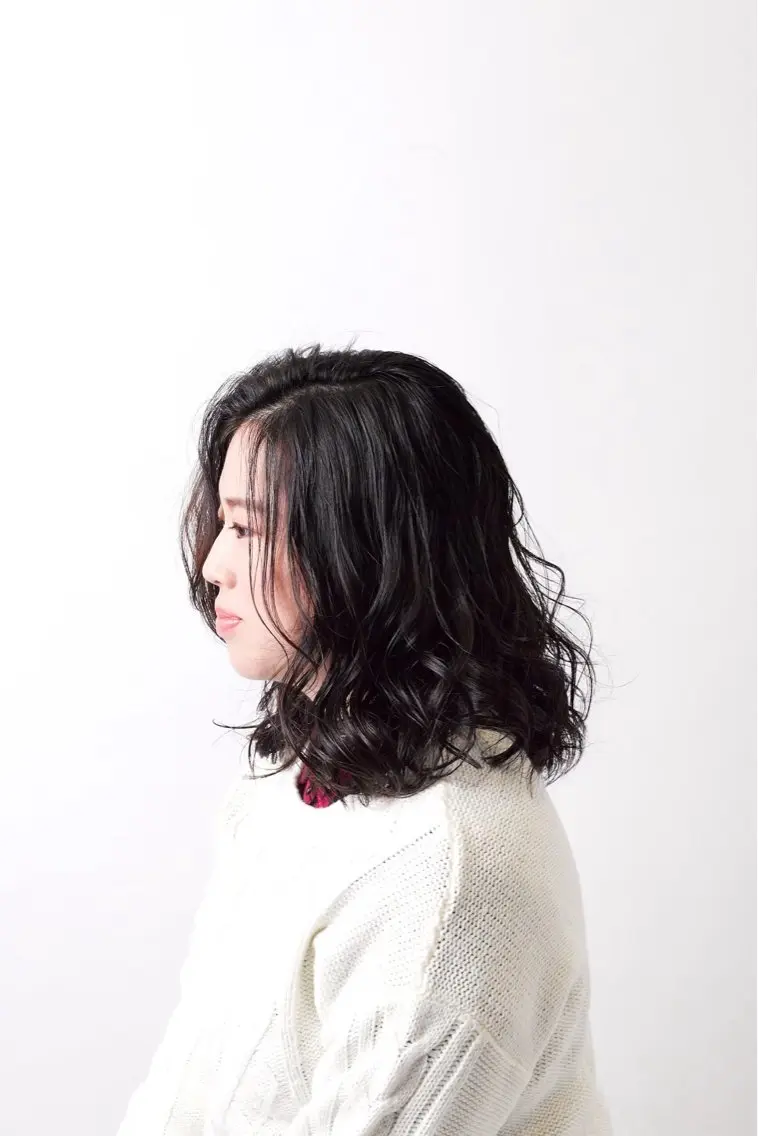 ミディアム パーマ 韓国ヘア/ヨシンモリ /髪質改善/土本遥のヘアスタイル