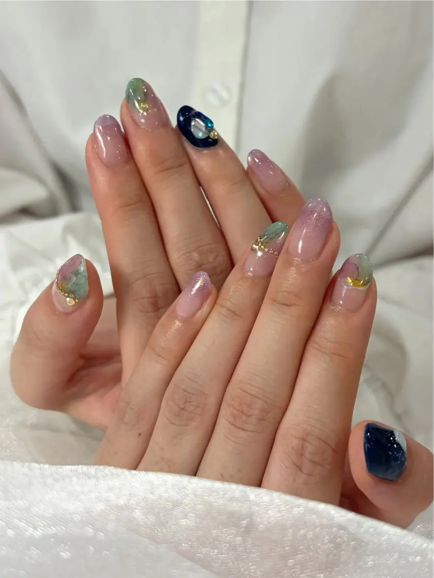 ネイル ネイビー f. harukaのネイルデザイン