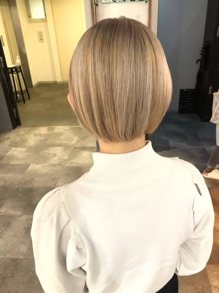 ミニモ限定 🌟ショートからボブスタイル限定ダブルカラー＋カット＋Aujua  treatment🌟の写真