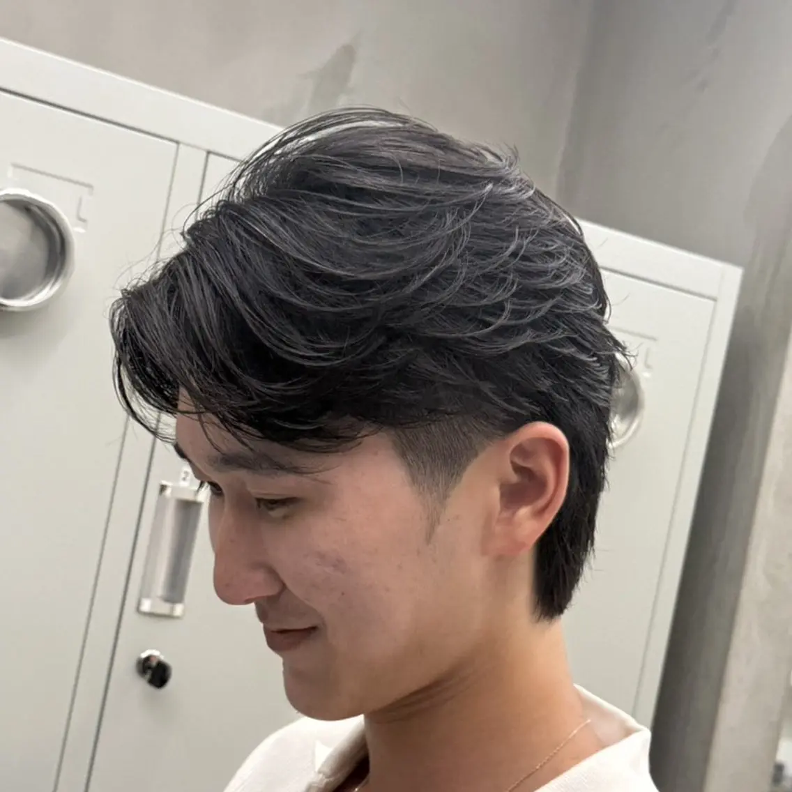 パーマ メンズ フェザーパーマ メンズ就活ヘア メンズパーマ 学生（メンズ向け） 学生 カット パーマ 名古屋のパーマ職人 /fifth/正岡のヘアスタイル