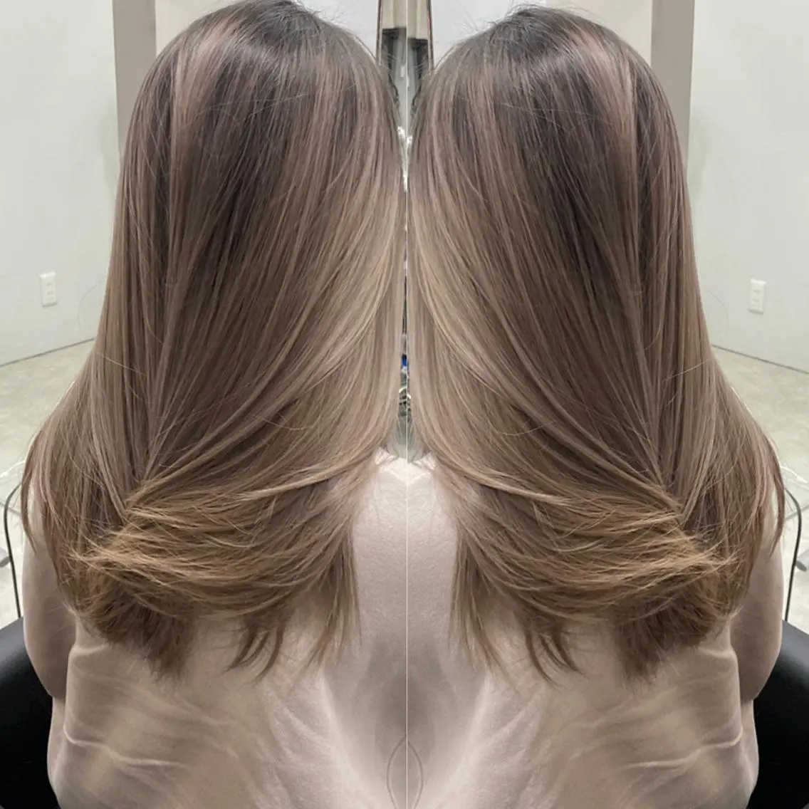 ロング カラー パーマ ヘアアレンジ メンズ キッズ ネイル マツエク・マツパ アイブロウ ハイライト、レイヤー カット/西梅田/中西のヘアスタイル