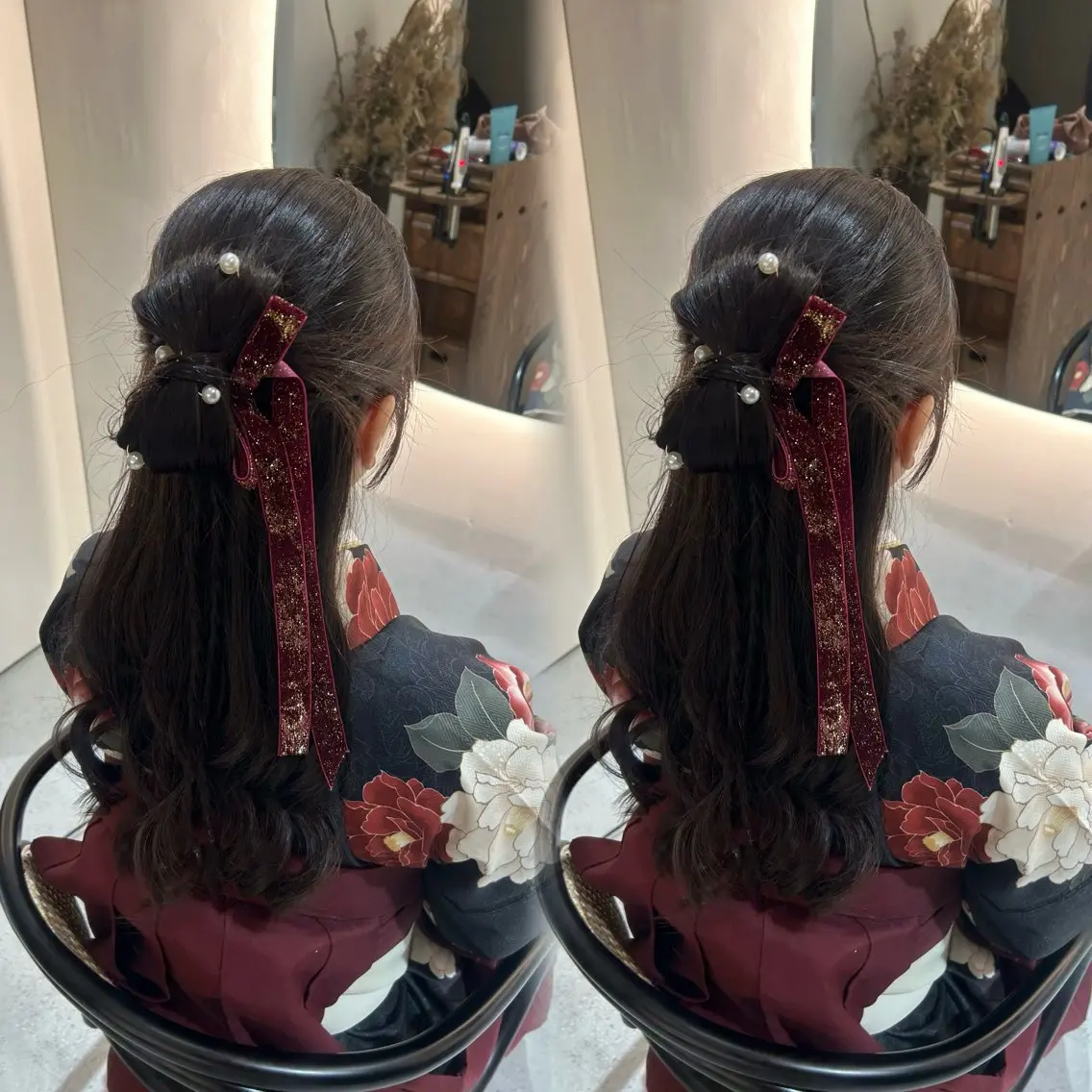 ロング ヘアアレンジ ハーフアップ ヘアセット ウミ / 🫧カット モデル様募集中🫧のヘアスタイル