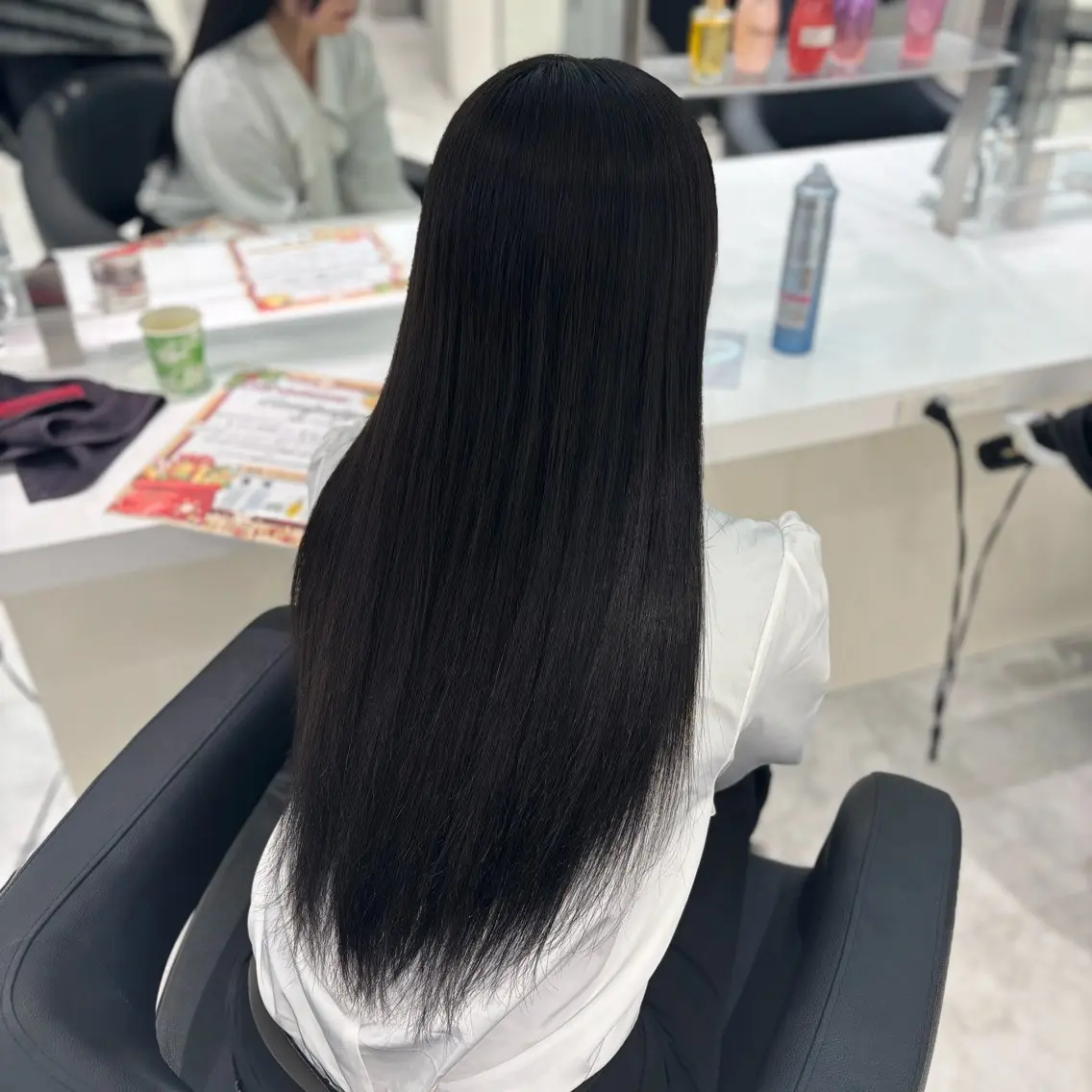 ロング カラー ヘアカラー トリートメント ヘッドスパ ヘアセット 流行りの透明感カラー ×縮毛矯正🤍ユウのヘアスタイル