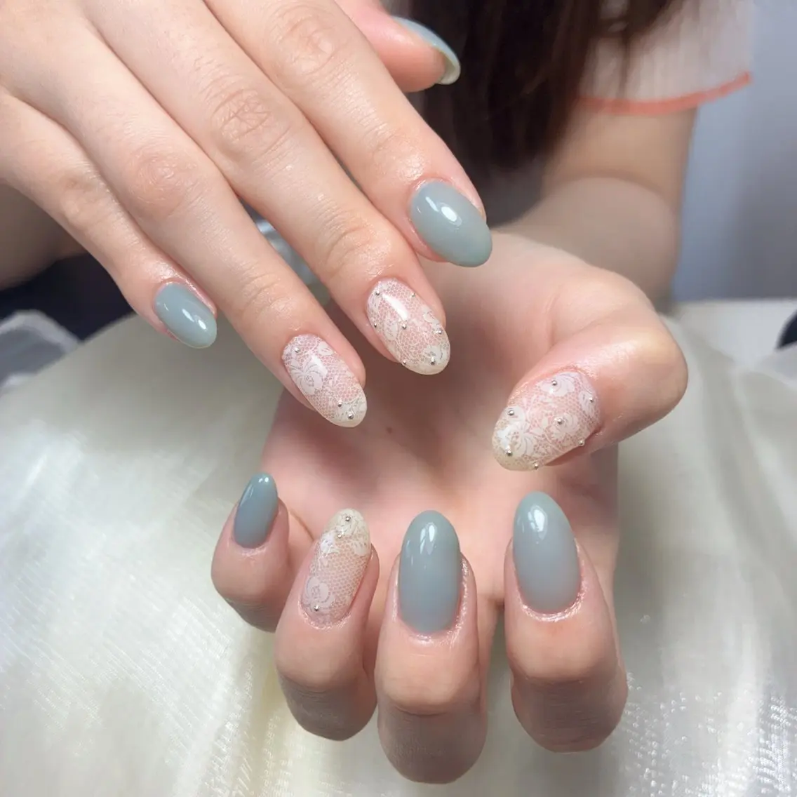 ネイル レース 持ち込み ハンドネイル ハンドケア YOINAIL ヨイネイルサロンのネイルデザイン