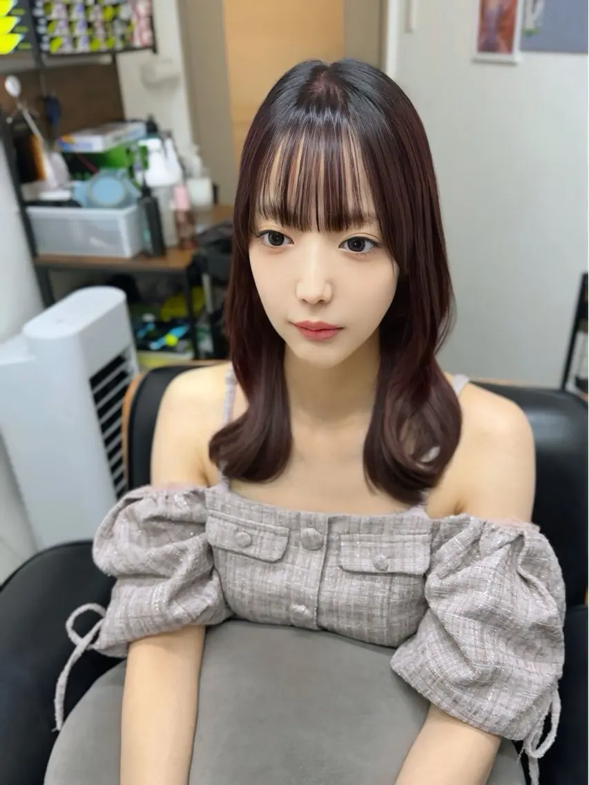 セミロング カラー アディクシーカラー イルミナカラー クオルシアカラー 髪質改善 韓国風ヘア カット ヘアカラー トリートメント 艶髪改善師/縮毛矯正 /高橋潤のヘアスタイル
