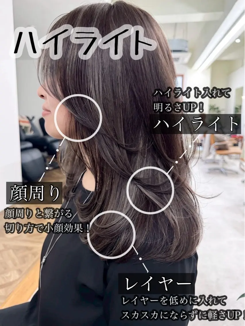 ロング カラー ブリーチ ハイライトカラー ハイライト ヘアカラー ハイライト/レイヤー 河原町/Manatoのヘアスタイル