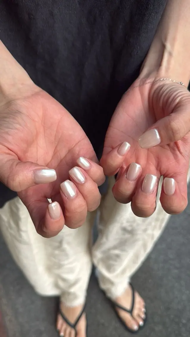 ネイル フラッシュネイル フラッシュマグ フットネイル フレンチネイル 韓国ネイル ハンドネイル SAKU nail 作島茜のネイルデザイン