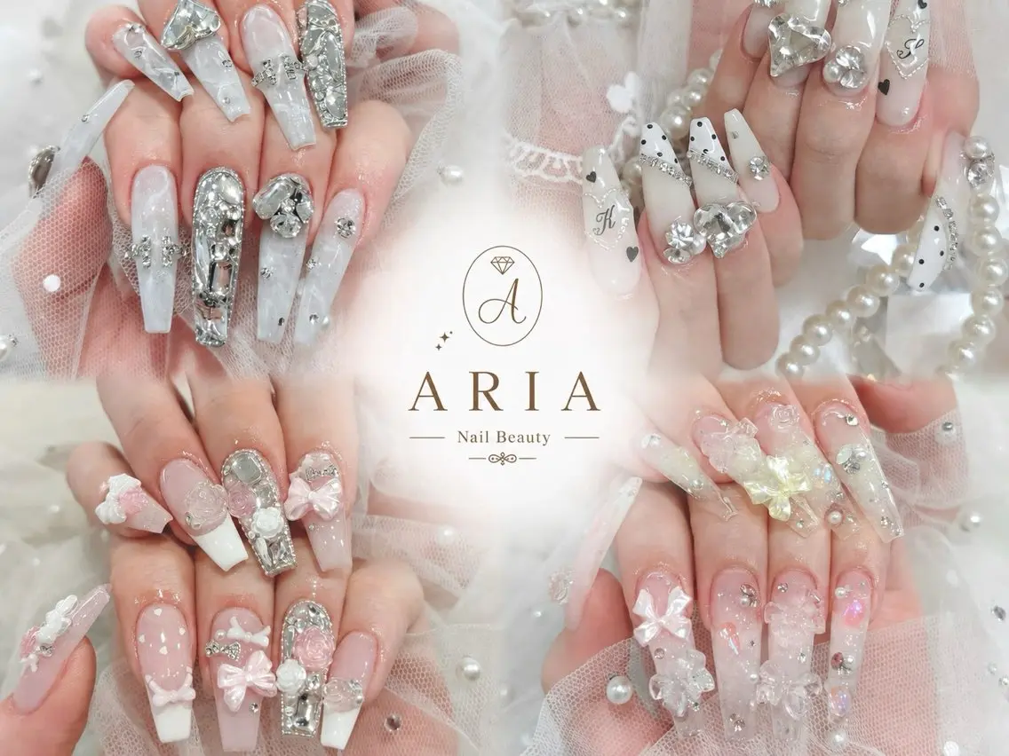 ネイル チークネイル ドット フレンチネイル グラデーション 韓国ネイル ハンドネイル ハンドケア Aria Nail Beautyのネイルデザイン