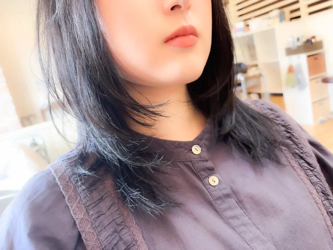 ミディアム 加藤 彩のヘアスタイル