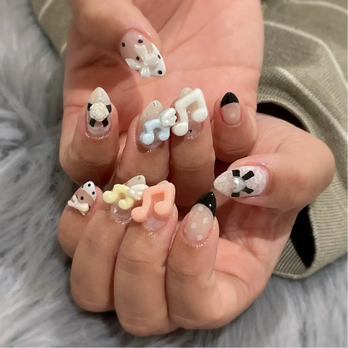 ネイル ハンドネイル RICO Nail パーツつけ放題🌈のネイルデザイン