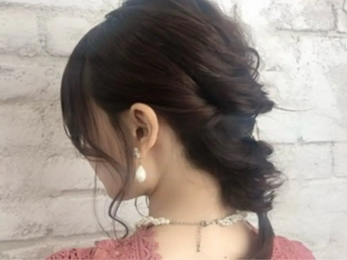 ヘアアレンジ 結婚式・ブライダル 韓国ヘア✨グレージュ カラーasamiのヘアスタイル