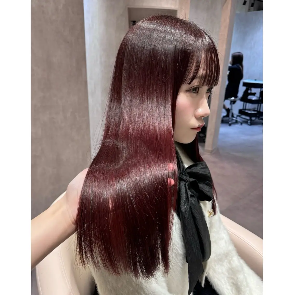 ロング カラー ブリーチ ヘアカラー トリートメント miyu /トレンド カラー×艶髪のヘアスタイル