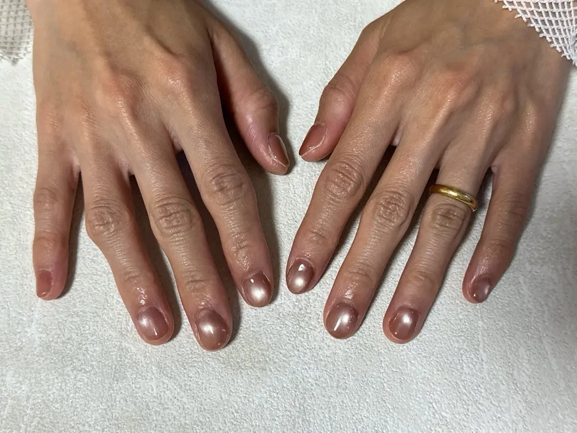 ネイル オーロラネイル 桜ネイル フラワーネイル フットネイル フレンチネイル ハンドネイル mogunail &blowのネイルデザイン