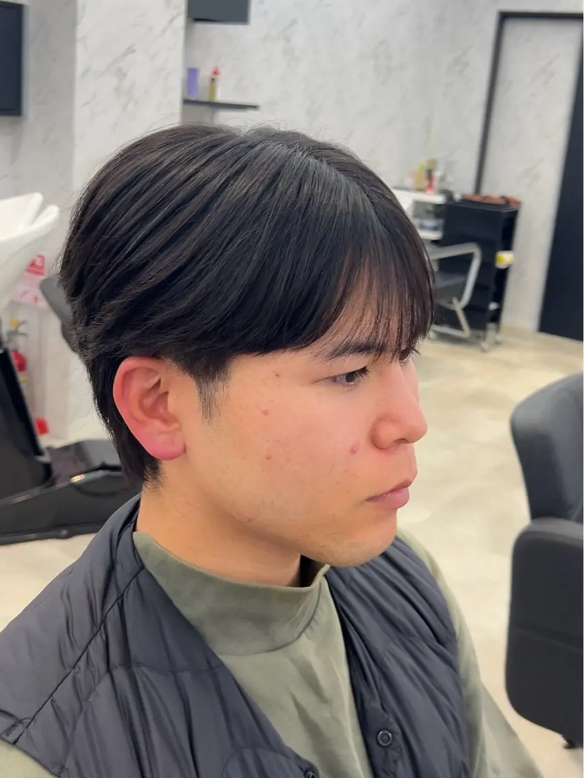 ミディアム ウルフカット 韓国パーマ 美容師 和田爽良のヘアスタイル
