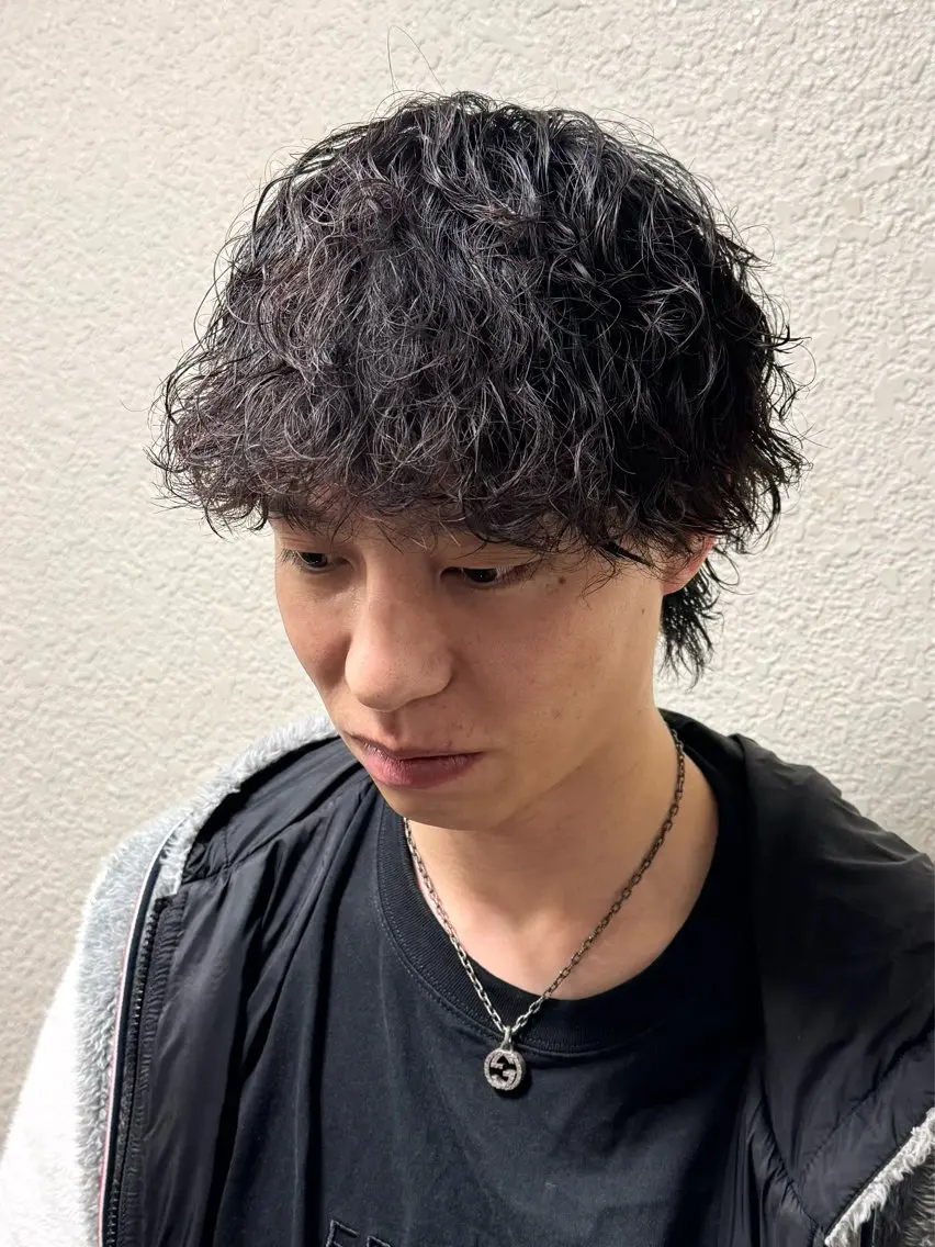 パーマ メンズ 波巻きパーマ 柏メンズカットパーマ NO.1タイチのヘアスタイル