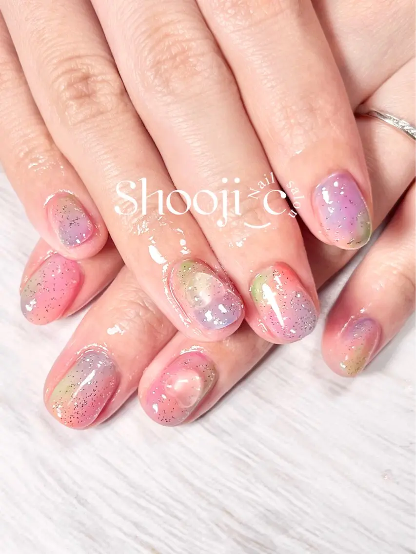 ネイル クリアネイル ハート Shooji_c Nail salonのネイルデザイン