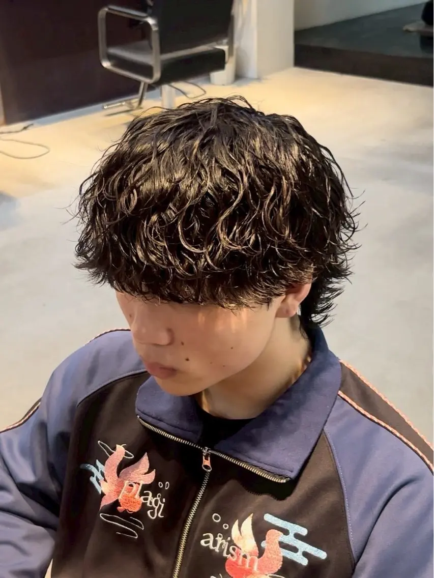 パーマ メンズ 長根 遥斗のヘアスタイル