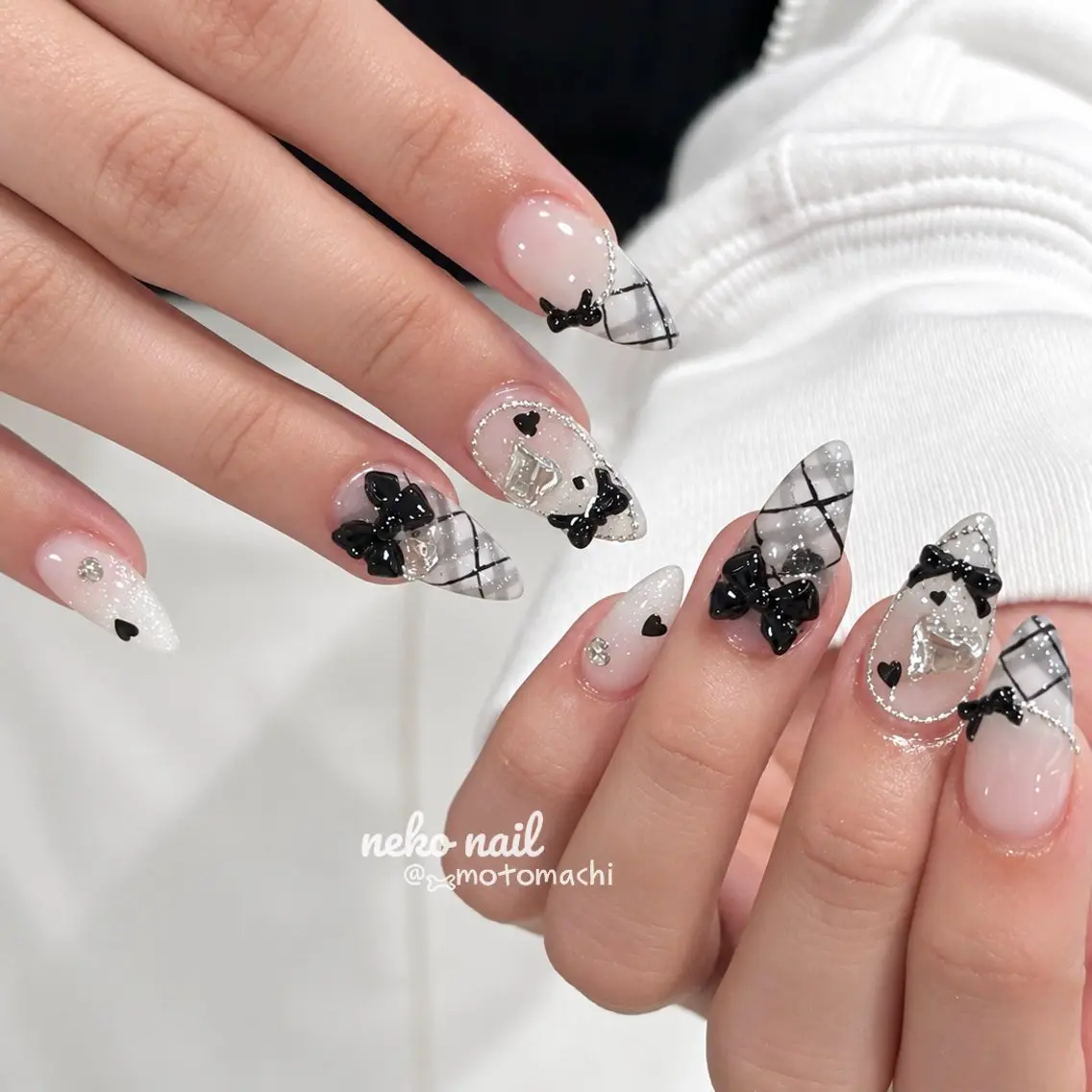 ネイル ガーリー 韓国ネイル ハンドネイル neko nail三宮元町店のネイルデザイン