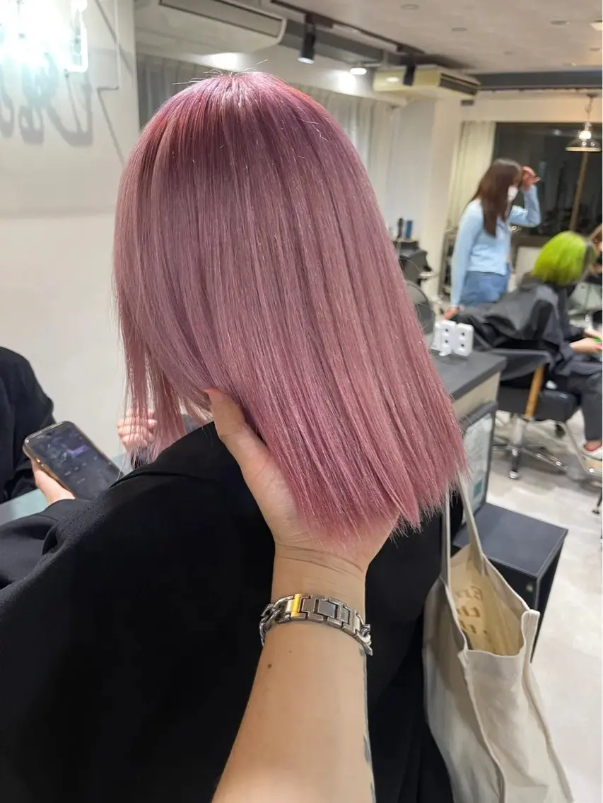 🩷ミニモ学割🩷【✨ブリーチなしワンカラー➕ハイダメージ毛最高級7stepトリートメント ✨】の写真