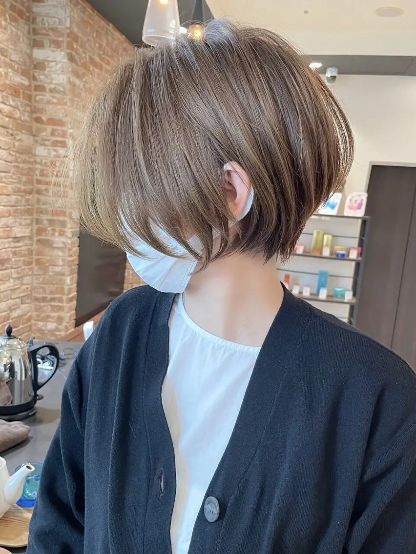 ショート カラー カット ヘアカラー 銀座/大人ショート /絶壁解消/若狭真央のヘアスタイル