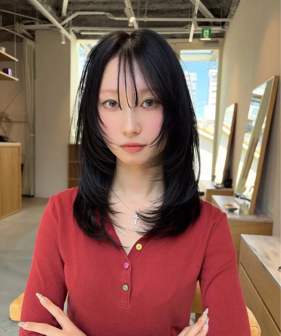ミディアム 小佐田 航平のヘアスタイル