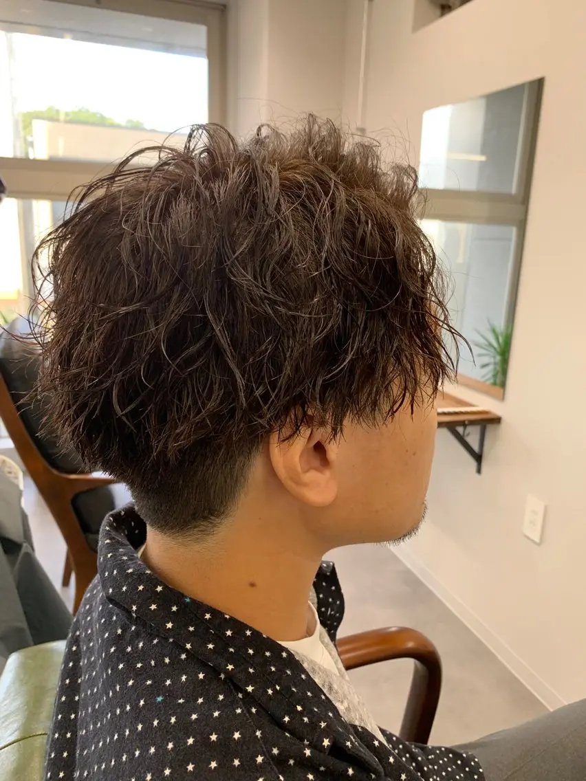 パーマ メンズ カット パーマ 藤倉 翔平のヘアスタイル