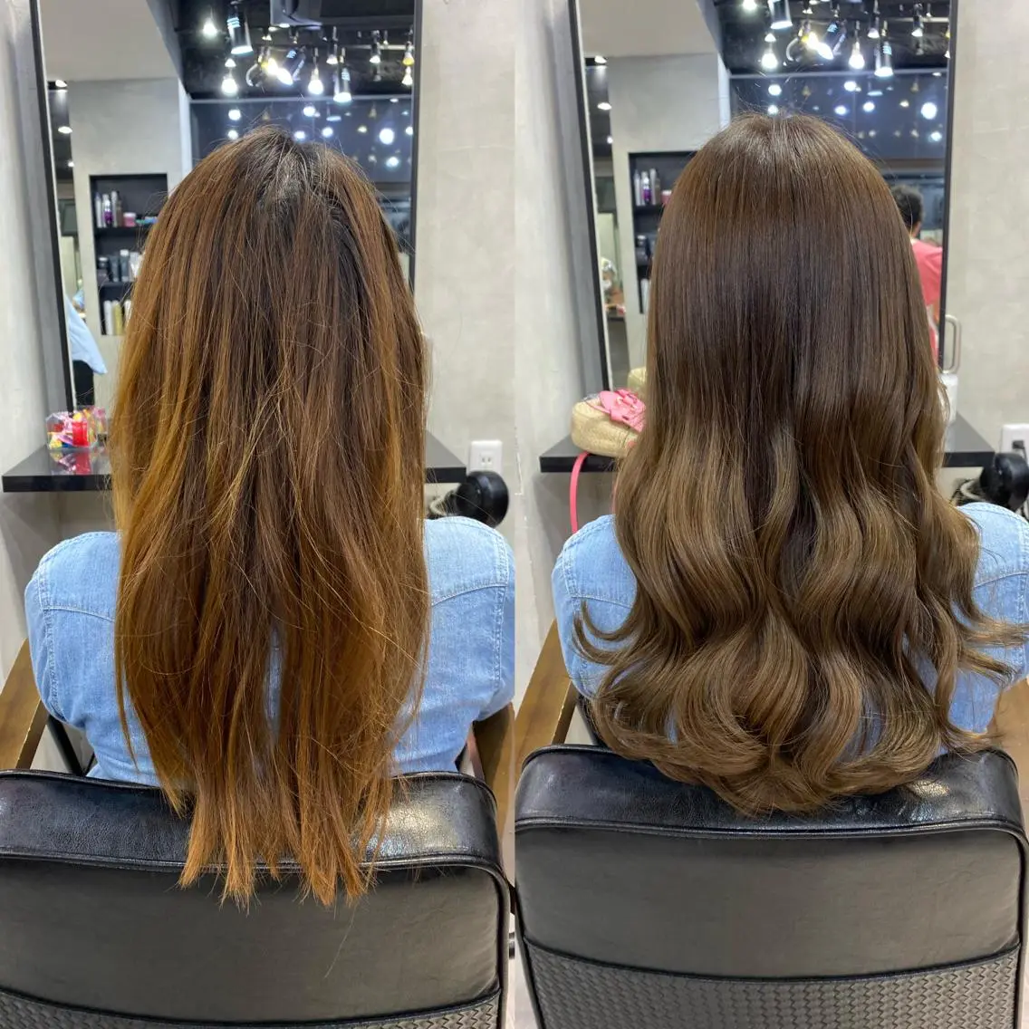 セミロング カラー ヘアアレンジ シールエクステ アッシュ バレイヤージュ ベージュカラー ブリーチ ヘアカラー トリートメント ar+ ❤︎ maiのヘアスタイル