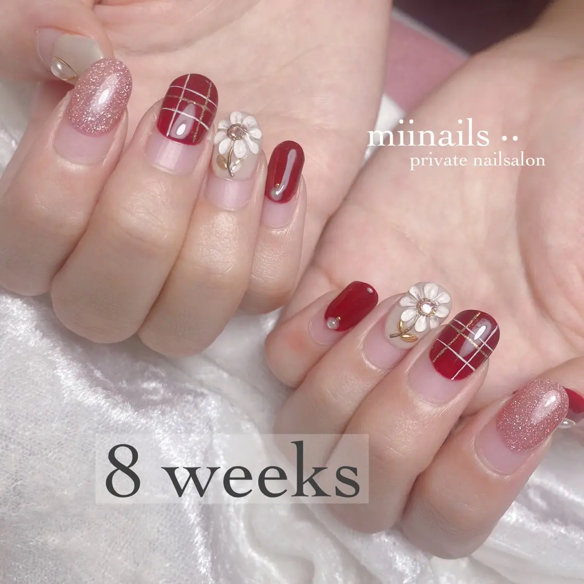 ネイル フレンチネイル 韓国ネイル ワンホンネイル ハンドネイル nailsalon miinailsのネイルデザイン