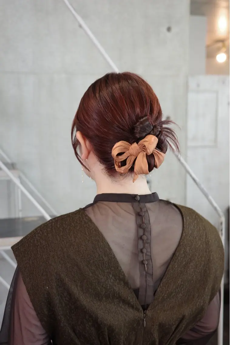 ミディアム ヘアセット モリモト サナのヘアスタイル