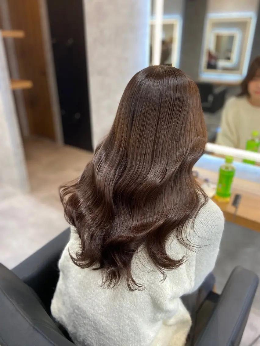 ロング カラー ヘアアレンジ カット ヘアカラー ヘアセット レイヤー×透明感カラ ーHAYATOのヘアスタイル