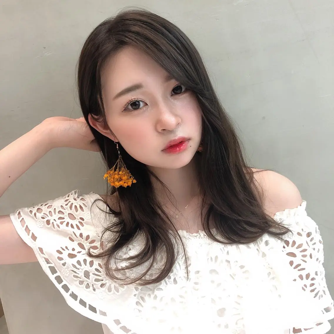 ミディアム カット ヘアカラー トリートメント 松本 誠也のヘアスタイル