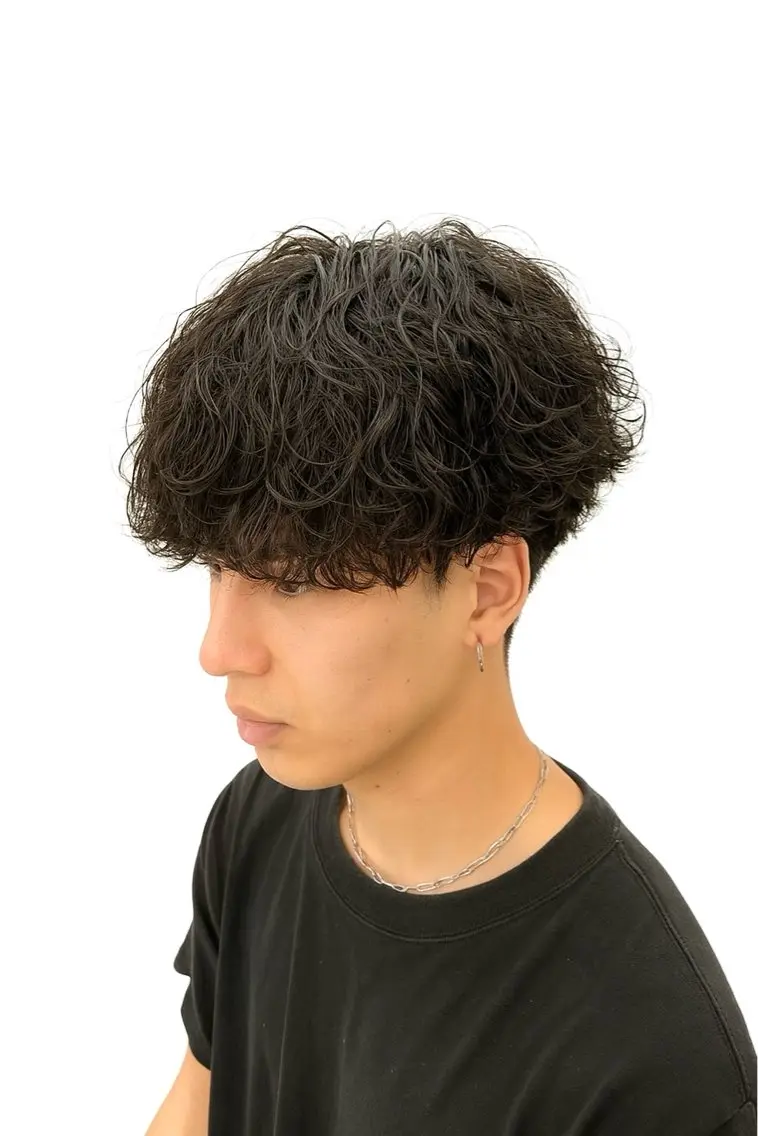 パーマ メンズ メンズパーマ 波巻きパーマ メンズカット/メンズ パーマ/TOMOのヘアスタイル