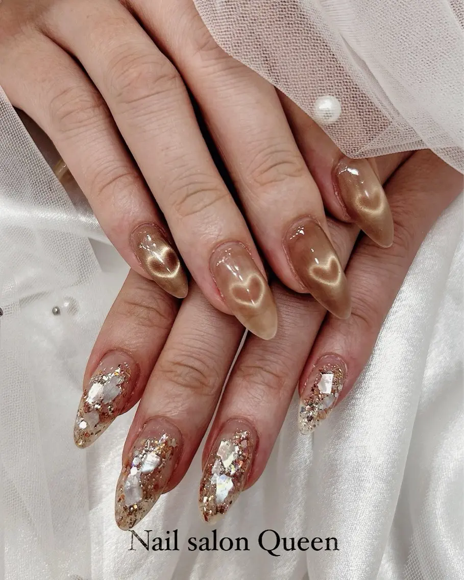 ネイル フットネイル キラキラネイル ラメ(グリッター) リボン 夏ネイル ハンドネイル LOWANAIL 新宿/新大久保のネイルデザイン