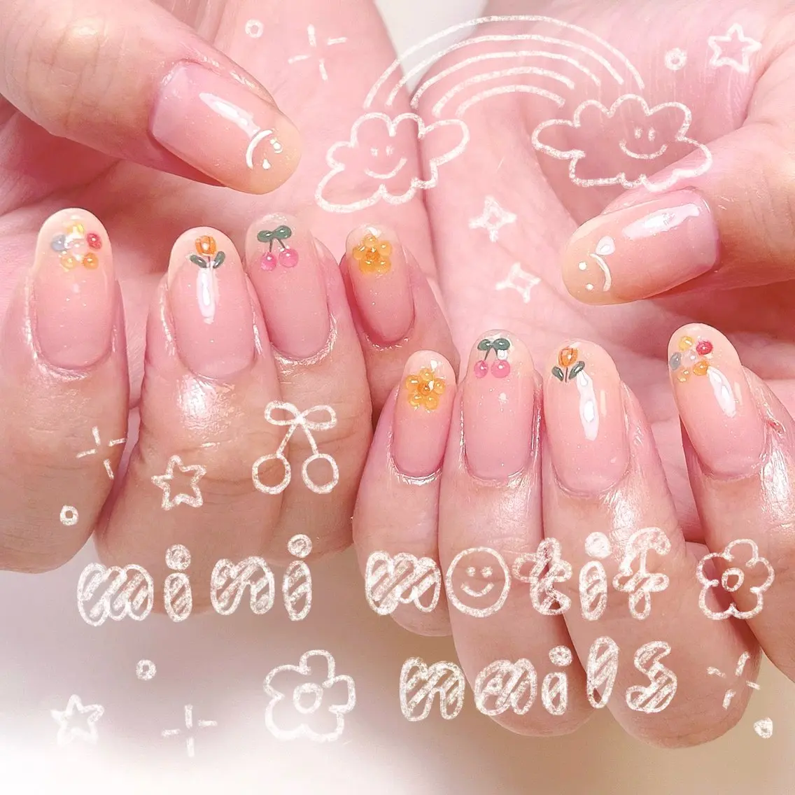 ネイル ハンドネイル いちごパフェ ゆいのネイルデザイン